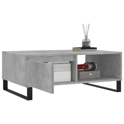 vidaXL Coffee Table Concrete Grey 90x60x35 cm Engineered Wood