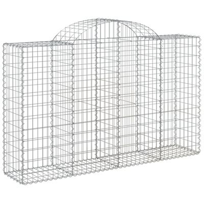 vidaXL Arched Gabion Baskets 25 pcs 200x50x120/140 cm Galvanised Iron