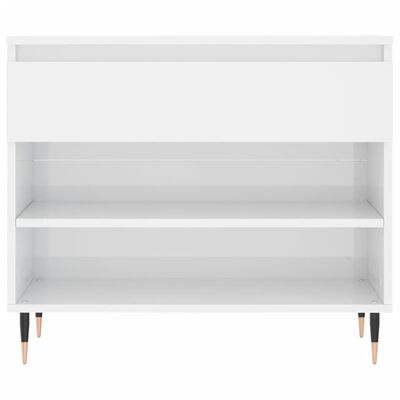 vidaXL Shoe Cabinet High Gloss White 70x36x60 cm Engineered Wood