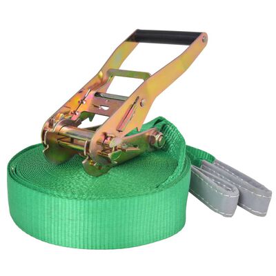 vidaXL Slackline 15 m x 50 mm 150 kg Green