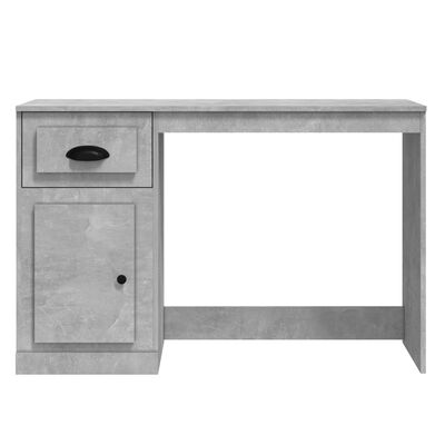 vidaXL Desk with Drawer Concrete Grey 115x50x75 cm Engineered Wood