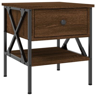 vidaXL Bedside Table Brown Oak 40x42x45 cm Engineered Wood