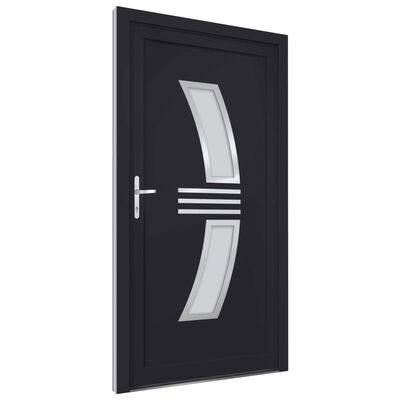 vidaXL Front Door Anthracite 108x208 cm PVC