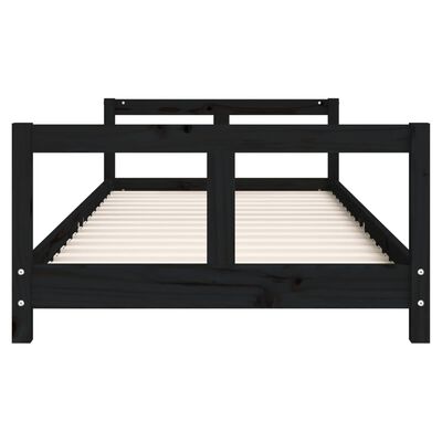 vidaXL Kids Bed Frame Black 80x200 cm Solid Wood Pine