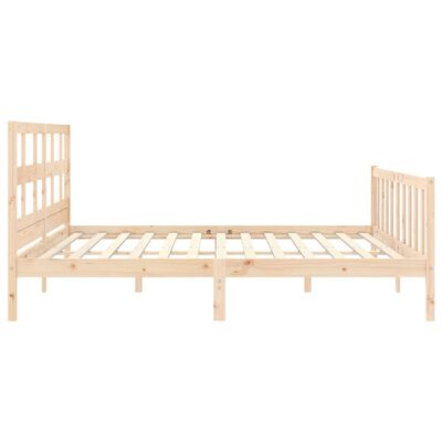 vidaXL Bed Frame without Mattress Super King Size Solid Wood Pine