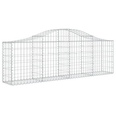 vidaXL Arched Gabion Baskets 25 pcs 200x30x60/80 cm Galvanised Iron