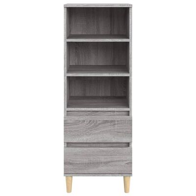 vidaXL Highboard Grey Sonoma 40x36x110 cm Engineered Wood