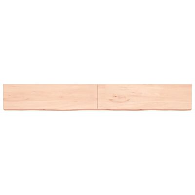 vidaXL Bathroom Countertop 220x30x(2-6) cm Untreated Solid Wood