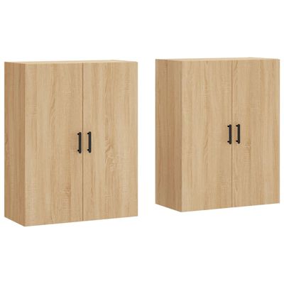 vidaXL Wall Mounted Cabinets 2 pcs Sonoma Oak 69.5x34x90 cm