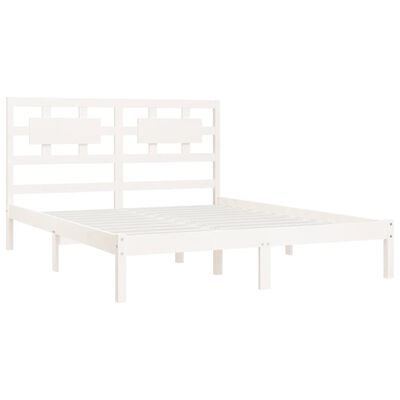 vidaXL Bed Frame without Mattress White 160x200 cm Solid Wood Pine