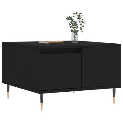 vidaXL Coffee Table Black 55x55x36.5 cm Engineered Wood