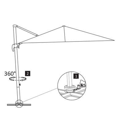 vidaXL Cantilever Garden Parasol with Aluminium Pole 400x300 cm Taupe