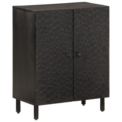 vidaXL Side Cabinet Black 60x33x75 cm Solid Wood Mango