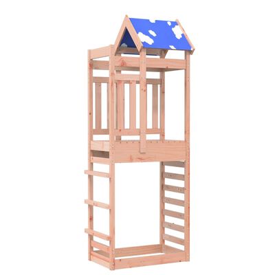 vidaXL Play Tower with Rockwall 85x52.5x239 cm Solid Wood Douglas Fir