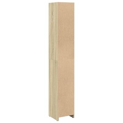 vidaXL Bathroom Cabinet Sonoma Oak 30x30x183.5 cm Engineered Wood