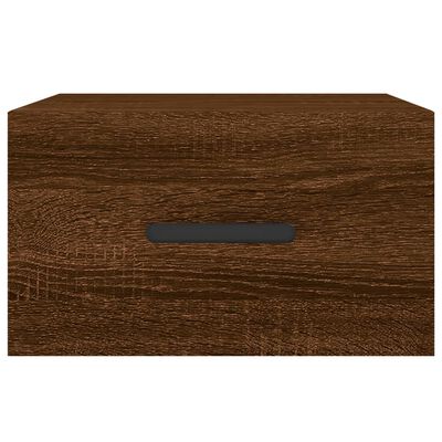 vidaXL Wall-mounted Bedside Cabinets 2 pcs Brown Oak 35x35x20 cm