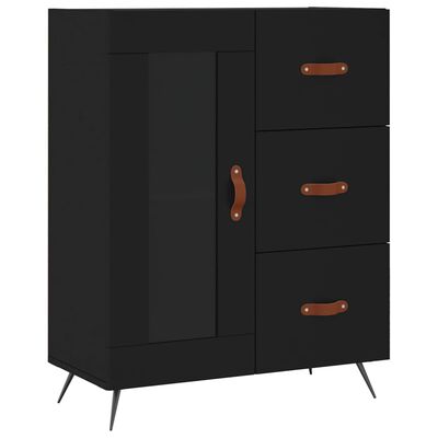 vidaXL Highboard Black 69.5x34x180 cm Engineered Wood