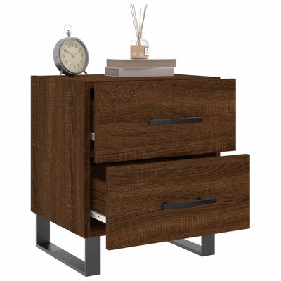 vidaXL Bedside Cabinets 2 pcs Brown Oak 40x35x47.5 cm Engineered Wood