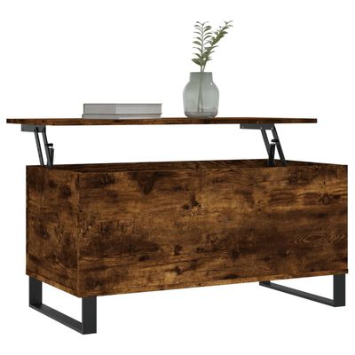 vidaXL Coffee Table Smoked Oak 90x44.5x45 cm Engineered Wood