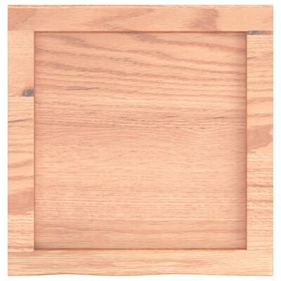 vidaXL Bathroom Countertop Light Brown 40x40x(2-6) cm Treated Solid Wood