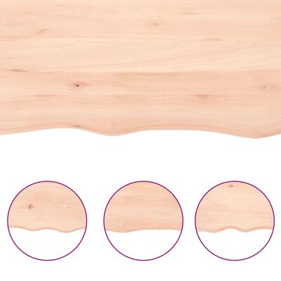 vidaXL Bathroom Countertop 100x50x(2-4) cm Untreated Solid Wood