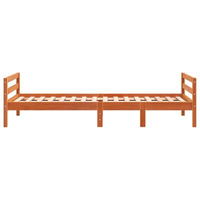 vidaXL Bed Frame without Mattress Wax Brown 80x200 cm Solid Wood Pine