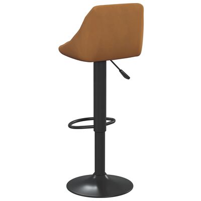 vidaXL Bar Stools 2 pcs Brown Velvet