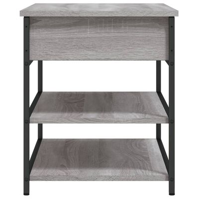 vidaXL Shoe Bench Grey Sonoma 70x42.5x50 cm Engineered Wood