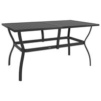 vidaXL Garden Table Anthracite 140x80x72 cm Steel