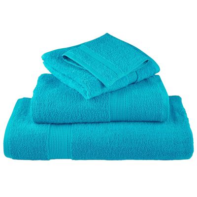 vidaXL 8 Piece Premium Towel Set SOLUND Turquoise 600 gsm