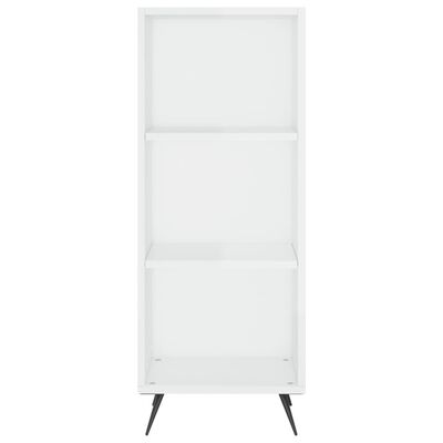 vidaXL Highboard High Gloss White 34.5x34x180 cm Engineered Wood