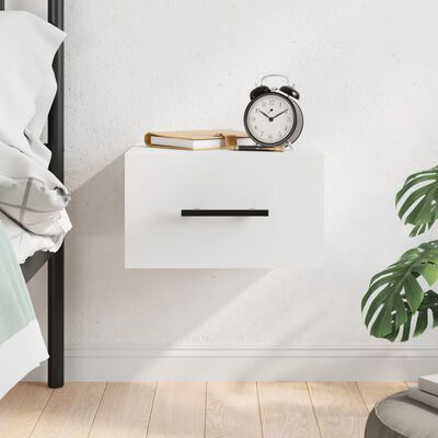 vidaXL Wall-mounted Bedside Cabinet White 35x35x20 cm