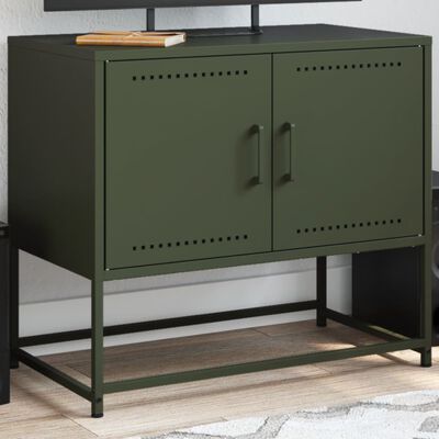 vidaXL TV Cabinet Olive Green 68.5x39x60.5 cm Steel