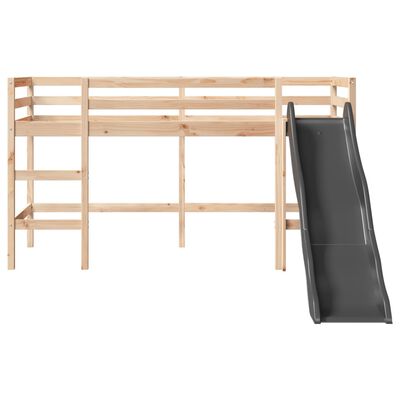 vidaXL Kids' Loft Bed without Mattress 80x200 cm Solid Wood Pine