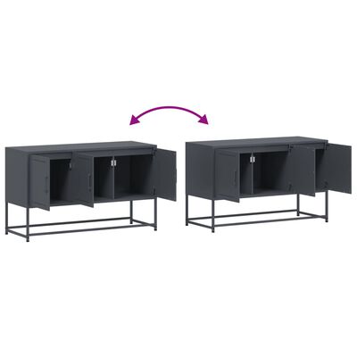 vidaXL TV Cabinet Anthracite 100.5x39x60.5 cm Steel