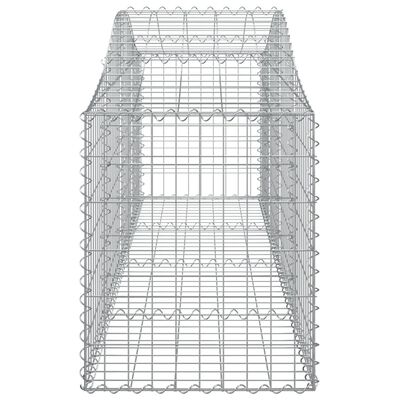 vidaXL Arched Gabion Baskets 10 pcs 200x50x60/80 cm Galvanised Iron