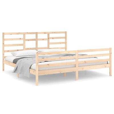 vidaXL Bed Frame without Mattress Solid Wood 200x200 cm