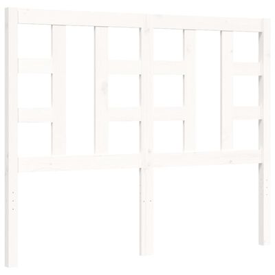 vidaXL Bed Frame without Mattress White Small Double Solid Wood Pine