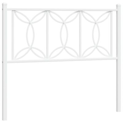 vidaXL Metal Headboard White 100 cm