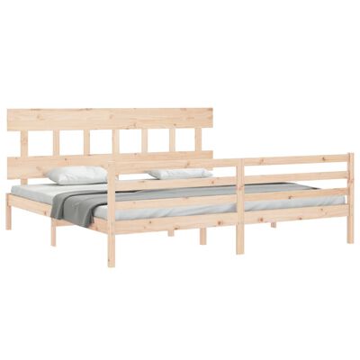 vidaXL Bed Frame without Mattress 200x200 cm Solid Wood