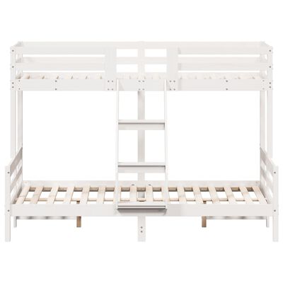 vidaXL Bunk Bed without Mattress 80x200/140x200 cm White Solid Wood