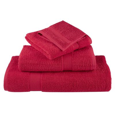 vidaXL Premium Soap Towels SOLUND 2 pcs Red 30x30 cm 600 gsm