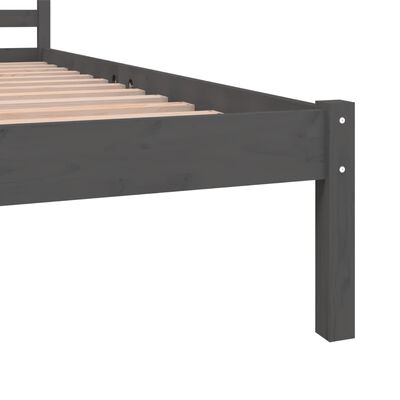 vidaXL Bed Frame without Mattress 135x190 cm Double Grey Double