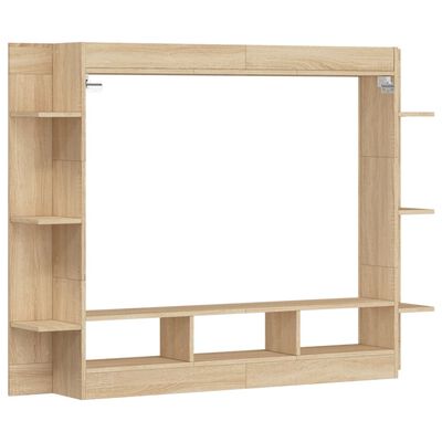 vidaXL TV Cabinet Sonoma Oak 152x22x113 cm Engineered Wood