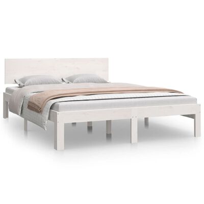 vidaXL Bed Frame without Mattress White 135x190 cm Double