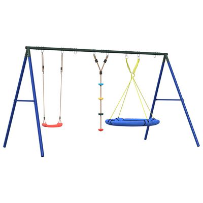 vidaXL Outdoor Swing Set with Swing, Disc Swing, Saucer Swing