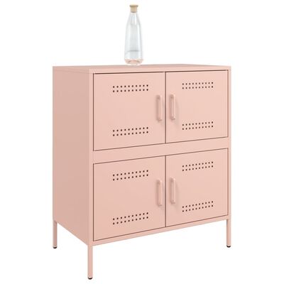 vidaXL Sideboard Pink 68x39x79 cm Steel