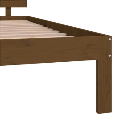 vidaXL Bed Frame Honey Brown Solid Wood Pine 140x200 cm