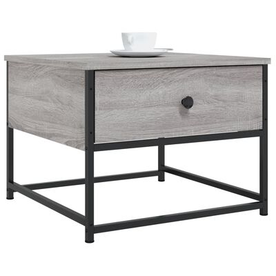 vidaXL Coffee Table Grey Sonoma 51x51x40 cm Engineered Wood