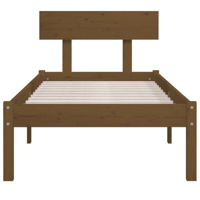 vidaXL Bed Frame without Mattress Honey Brown Solid Wood 90x200 cm